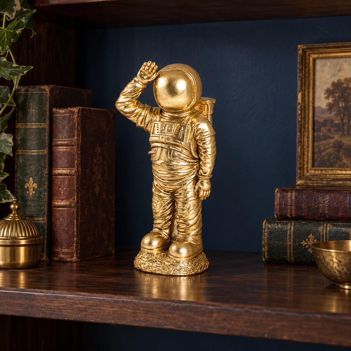 Gold Standing Astronaut Figure