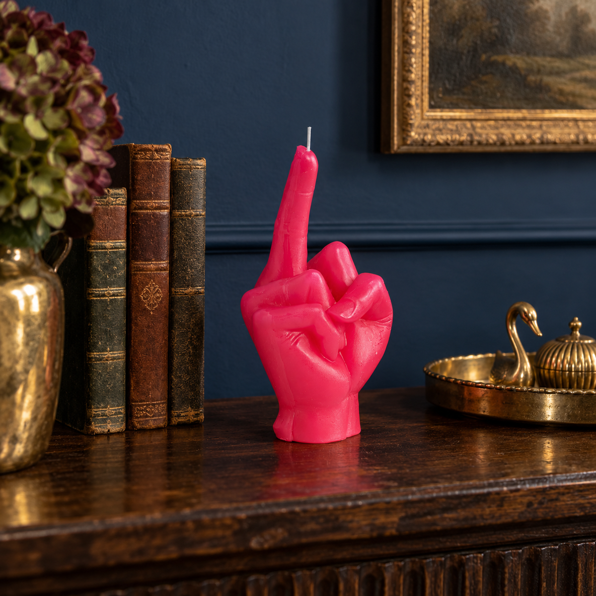 Hot Pink Middle Finger Candle