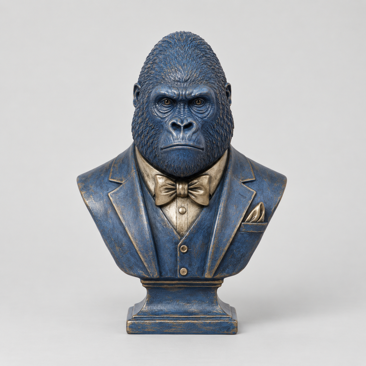 Blue Gentry Gorilla Bust
