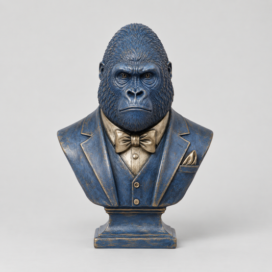 Blue Gentry Gorilla Bust