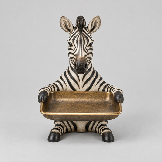 Gentry Zebra Card Holder and Sweet Tray