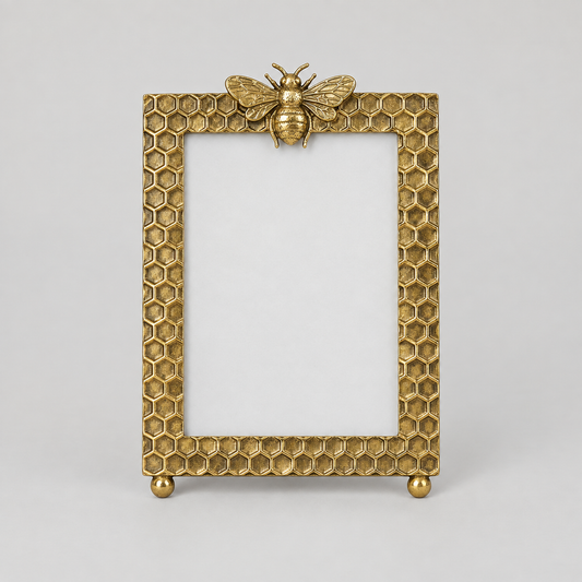 Gold Queen Bee 4 x 6 Photo Frame on Stand