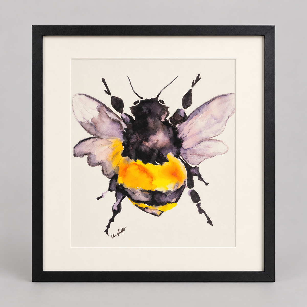 Framed A4 Bee Watercolour Print's