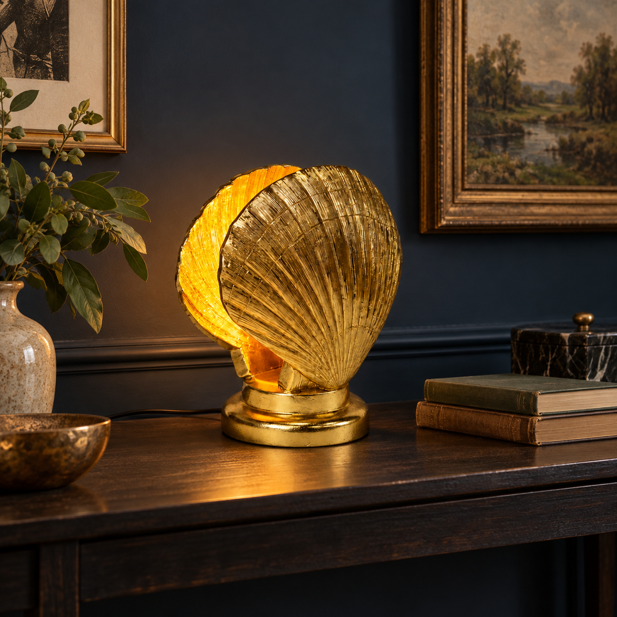 Gold Shell Table Lamp