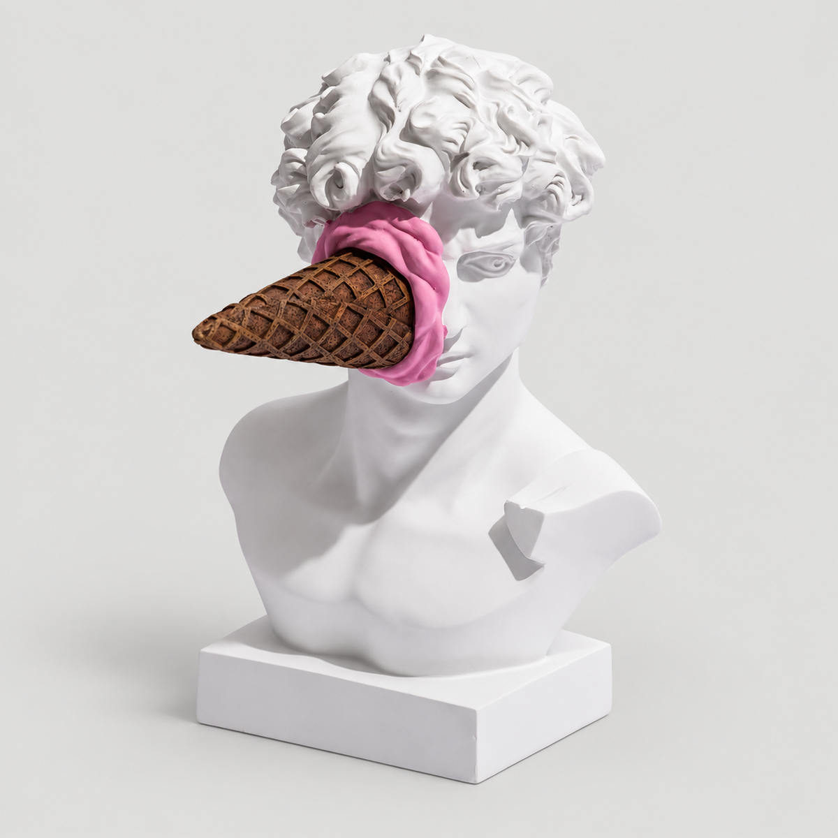 Large David Ice Cream Decorative Bust