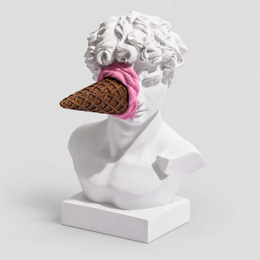 Large David Ice Cream Decorative Bust