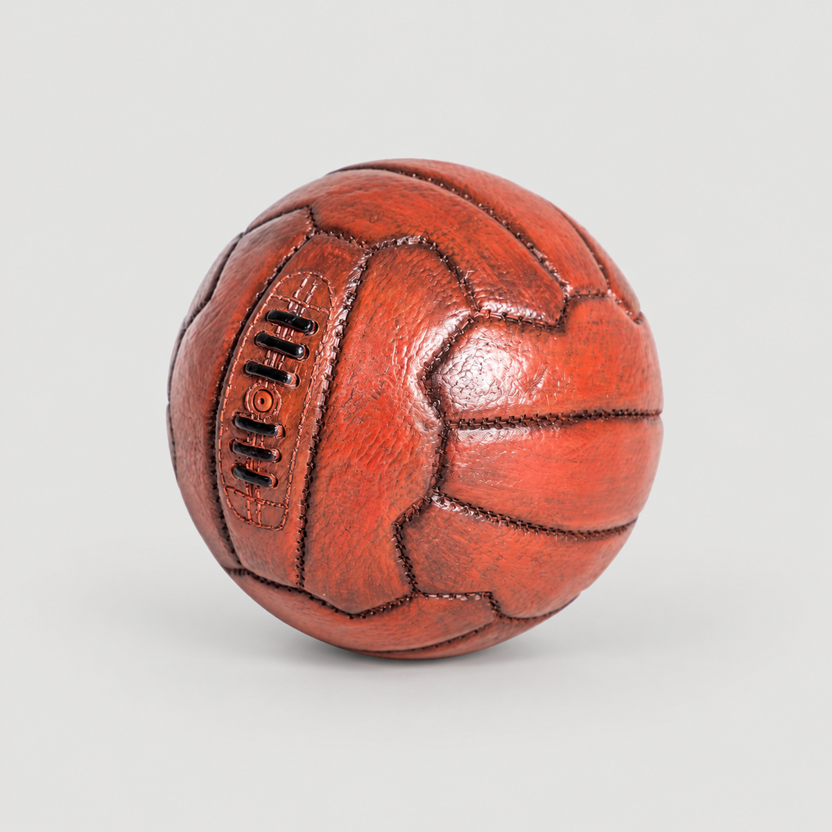 Small Antique Leather-Style Football Desk Ornament