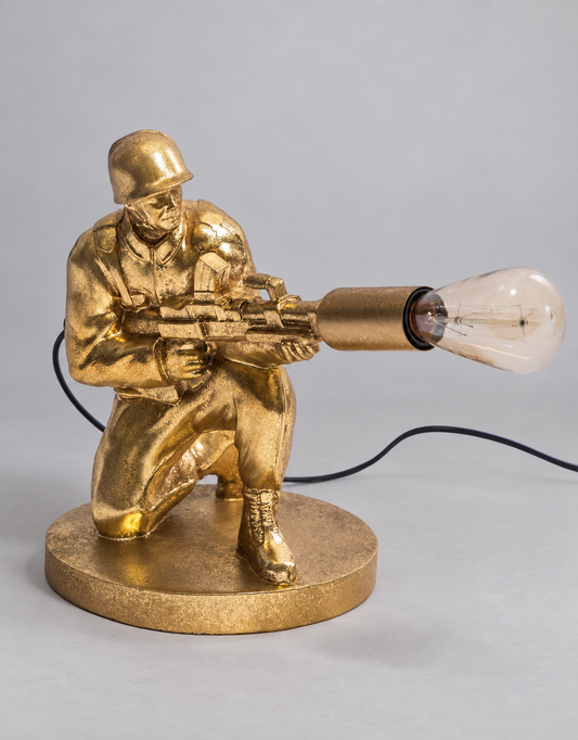 Antique Gold Toy Soldier Table Lamp