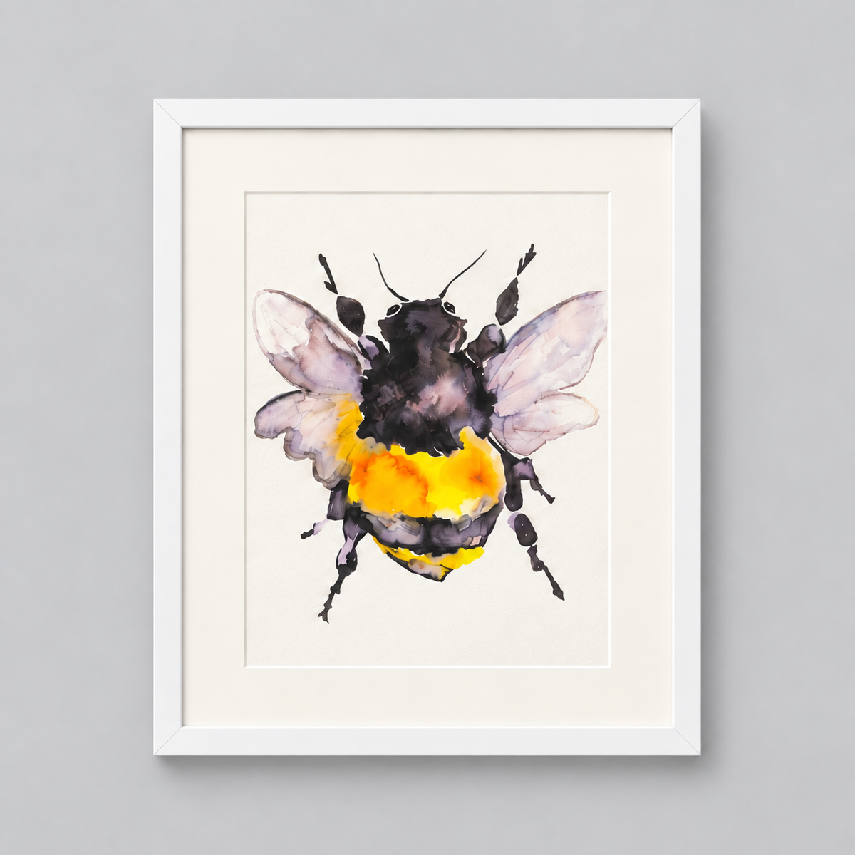 Framed A4 Bee Watercolour Print's