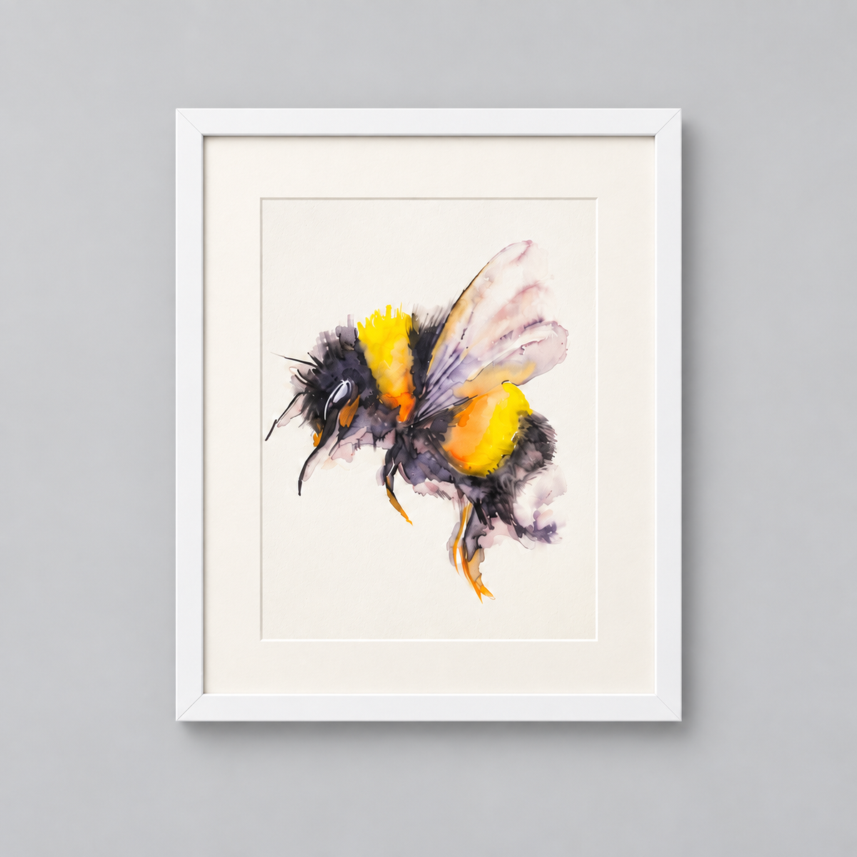 Framed A4 Bee Watercolour Print's